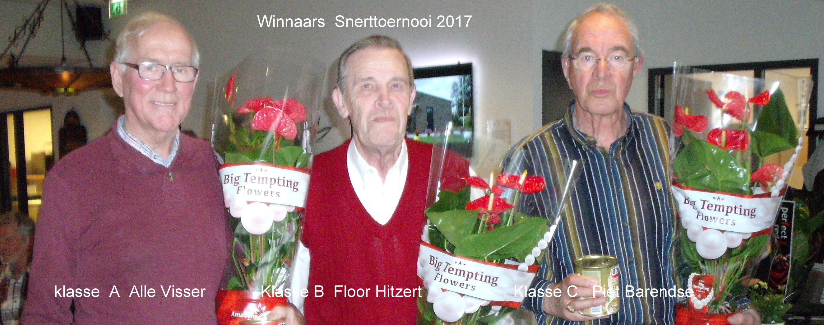 Snerttoernooi  18 Maart  2017