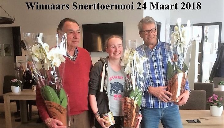 Snerttoernooi 24 maart 2018